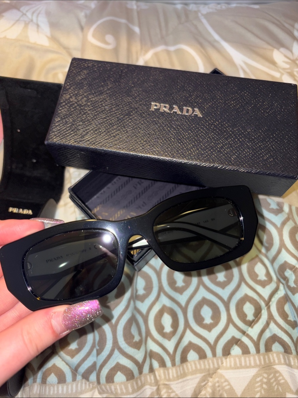 Prada Black Cat-Eye Sunglasses